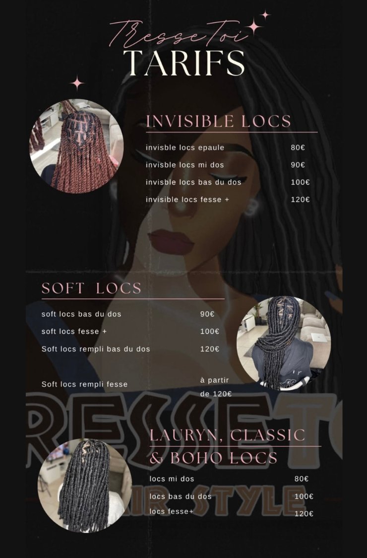 Tresse toi Tarifs des coupe de cheveux